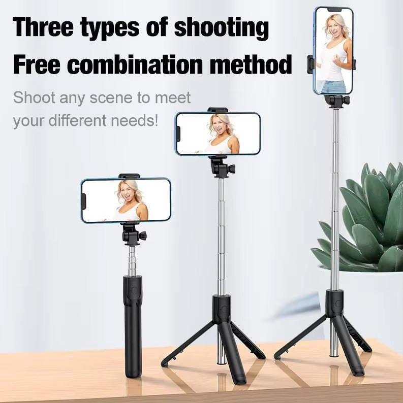 3-in-1 Selfie Stick Tripod with LED Fill Light & Bluetooth Remote